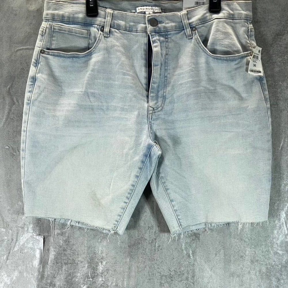 And Now This Men's Brighton The Slim Modern Flex Raw-Hem Shorts SZ 36